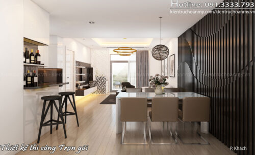 Nội thất cá tính với tông màu đen trắng – Dự án căn hộ Royal City