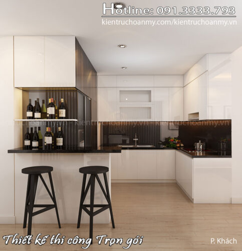 Nội thất cá tính với tông màu đen trắng – Dự án căn hộ Royal City