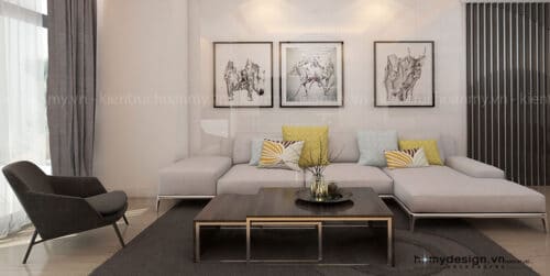 Nội thất cá tính với tông màu đen trắng – Dự án căn hộ Royal City