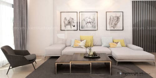 Nội thất cá tính với tông màu đen trắng – Dự án căn hộ Royal City