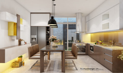 Thiết kế nội thất nhà lô phố hiện đại khu đô thị Văn Phú