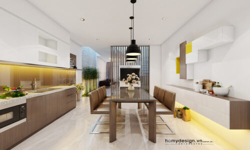 Thiết kế nội thất nhà lô phố hiện đại khu đô thị Văn Phú
