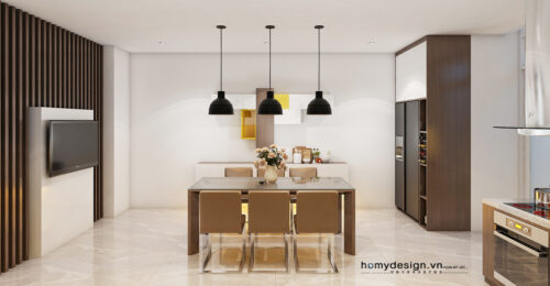 Thiết kế nội thất nhà lô phố hiện đại khu đô thị Văn Phú