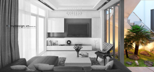 Thiết kế nội thất nhà lô phố hiện đại khu đô thị Văn Phú