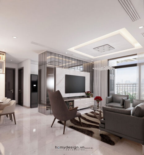 Thiết kế nội thất hiện đại căn hộ VINHOMES CENTRAL PARK