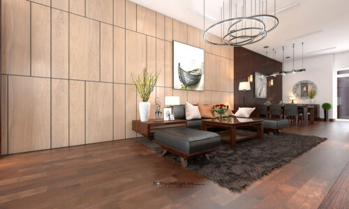 Thiết kế thi công biệt thự nhà vườn KĐT Việt Hưng phong cách hiện đại