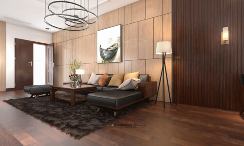 Thiết kế thi công biệt thự nhà vườn KĐT Việt Hưng phong cách hiện đại