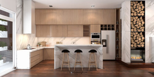 Thiết kế thi công biệt thự nhà vườn KĐT Việt Hưng phong cách hiện đại