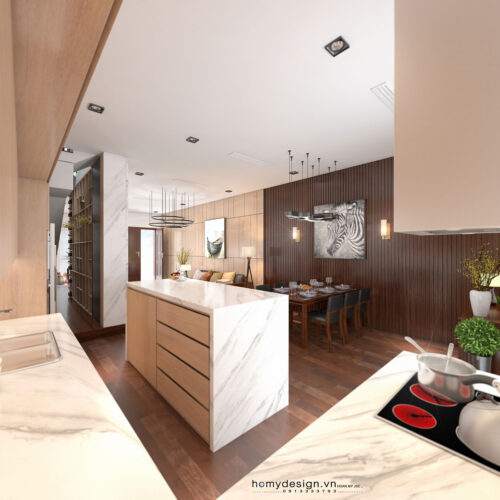 Thiết kế thi công biệt thự nhà vườn KĐT Việt Hưng phong cách hiện đại