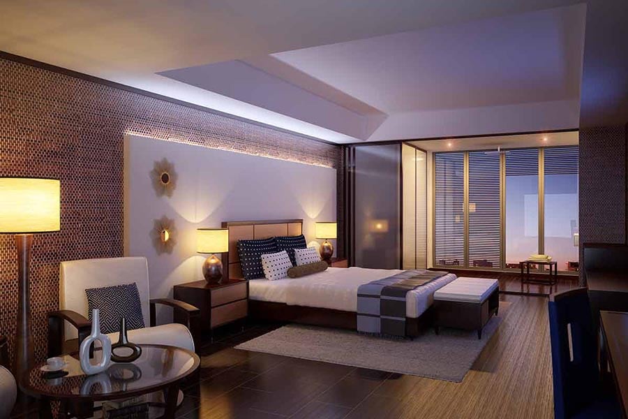 thiết kế nội thất phòng ngủ khách sạn
