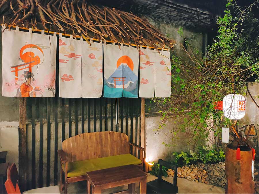quán cafe sân vườn phong cách Nhật Bản