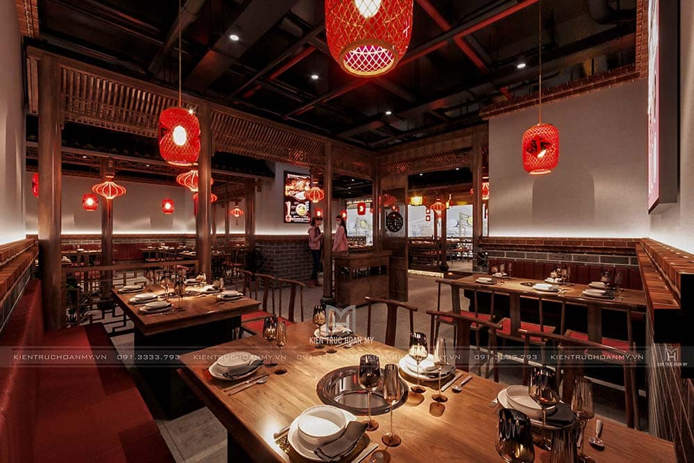 Thiết kế nhà hàng phong cách Trung Hoa