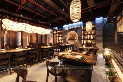 Thiết kế nội thất nhà hàng trong trung tâm thương mại – Nhà hàng Nhật Bản Gyu Kaku