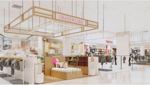 Thiết kế thi công gian hàng Hà Nội Center cho chuỗi showroom Hikosen Cara