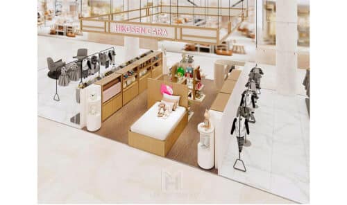 Thiết kế thi công gian hàng Hà Nội Center cho chuỗi showroom Hikosen Cara