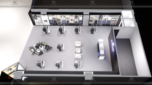 THIẾT KẾ THI CÔNG CHUỖI SHOWROOM THỜI TRANG NAM TRONG TRUNG TÂM THƯƠNG MẠI AEON MALL