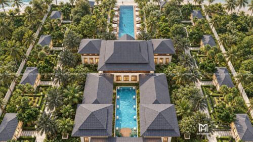 Thiết kế khu nghỉ dưỡng ven biển Đà Nẵng 8,6 ha – một trục mở thẳng ra biển