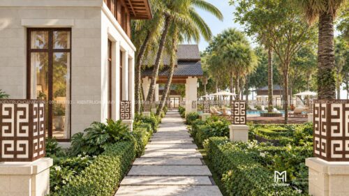 Thiết kế khu nghỉ dưỡng ven biển Đà Nẵng 8,6 ha – một trục mở thẳng ra biển