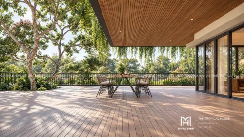 Villa Hiên Xanh 4 phòng ngủ – sân thượng dưới tán cây lớn
