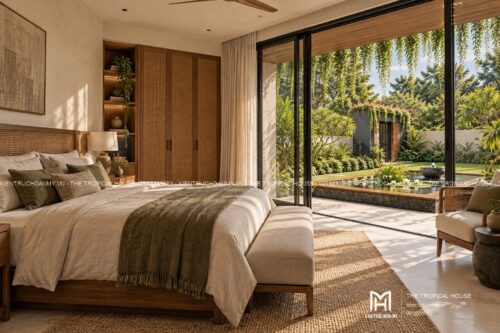 Villa Hiên Xanh 4 phòng ngủ – sân thượng dưới tán cây lớn