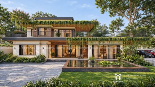 Villa Hiên Xanh 4 phòng ngủ – sân thượng dưới tán cây lớn