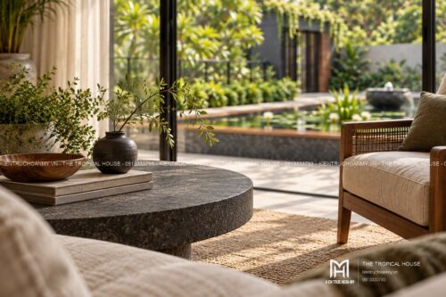 Villa Hiên Xanh 4 phòng ngủ – sân thượng dưới tán cây lớn