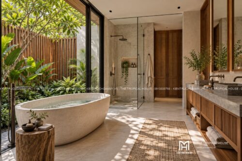 Villa Hiên Xanh 4 phòng ngủ – sân thượng dưới tán cây lớn