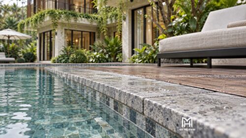 Villa lam gỗ có hồ bơi – mẫu homestay nguyên căn hai tầng