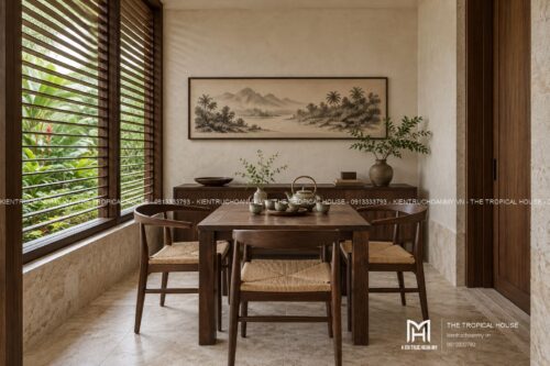 Villa lam gỗ có hồ bơi – mẫu homestay nguyên căn hai tầng