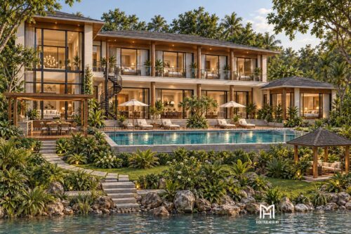 Villa homestay Đà Nẵng 2.000 m² – 7 phòng ngủ quanh sân hồ bơi