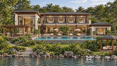 Villa homestay Đà Nẵng 2.000 m² – 7 phòng ngủ quanh sân hồ bơi